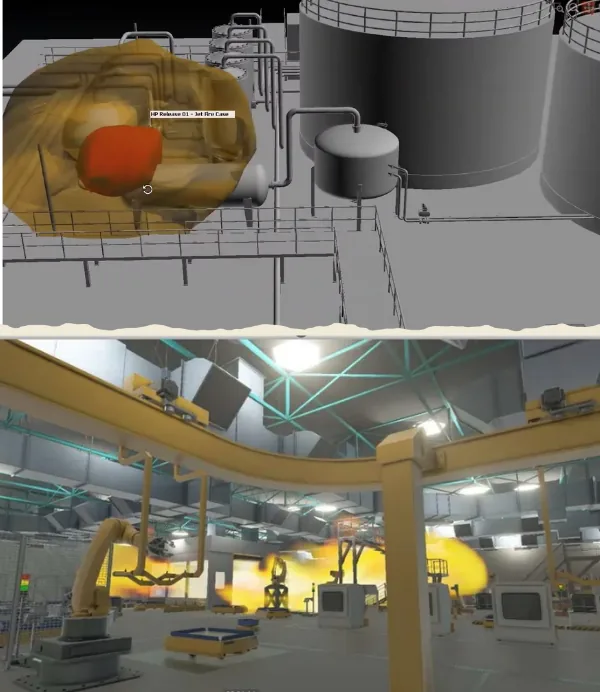 CFD modelling of gas dispersion and ventilation in a congested process plant